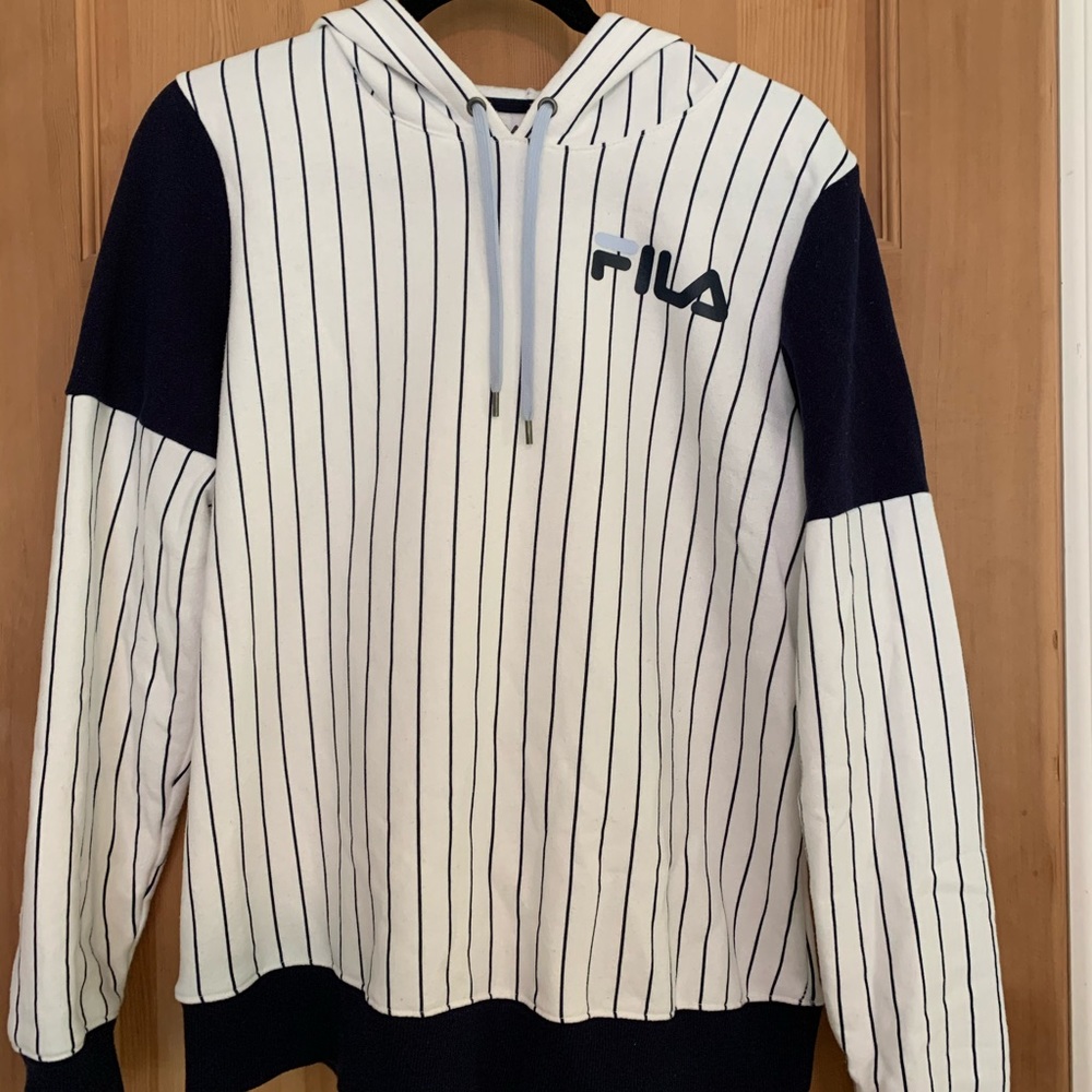 Fila striped baseball hoodie